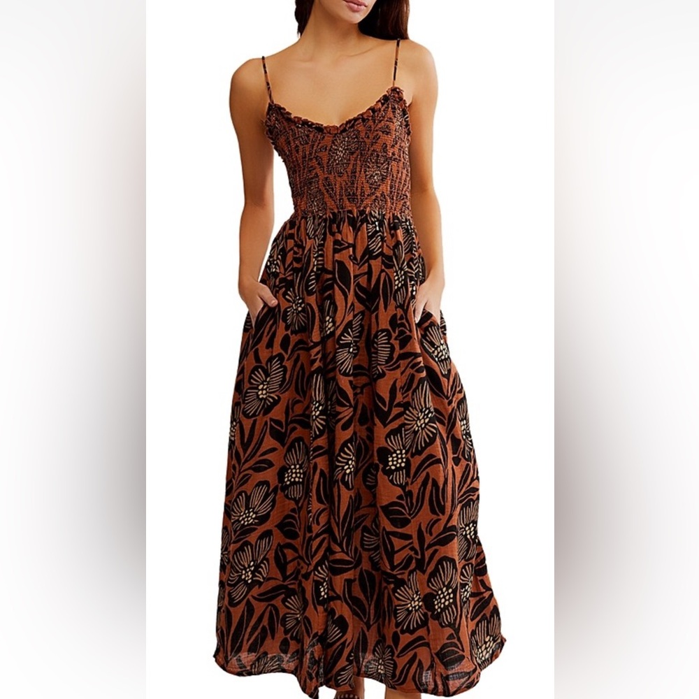 Free People Women's Sweet Nothings
Cotton Smocked Maxi Dress